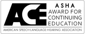 ACE Award Logo for ASHA, American Speech-Language-Hearing Association